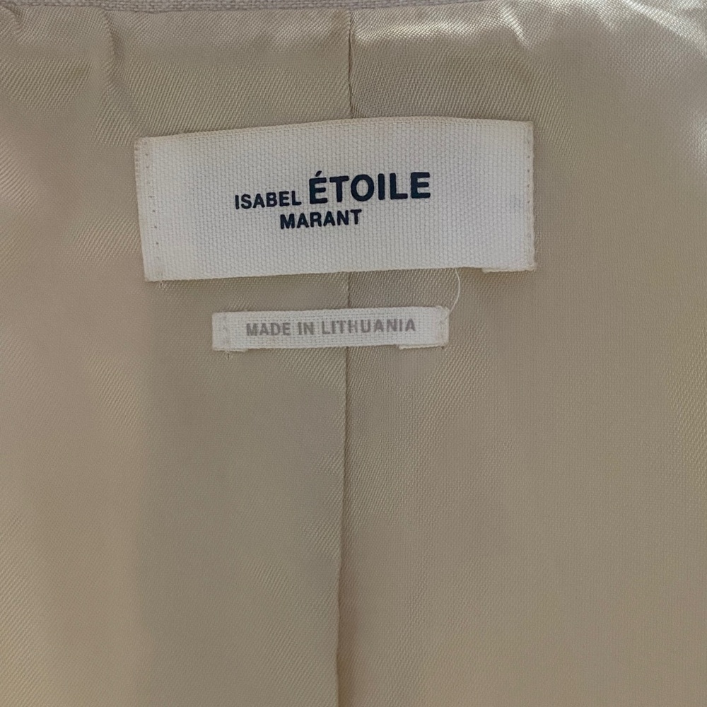Isabel Marant Etoile Cream Double-Breasted Blazer - Picture 8 of 10